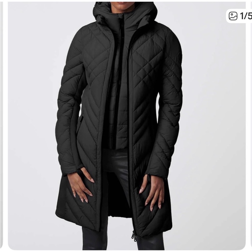 Bernardo Women's Quilted Black Puffer Coat